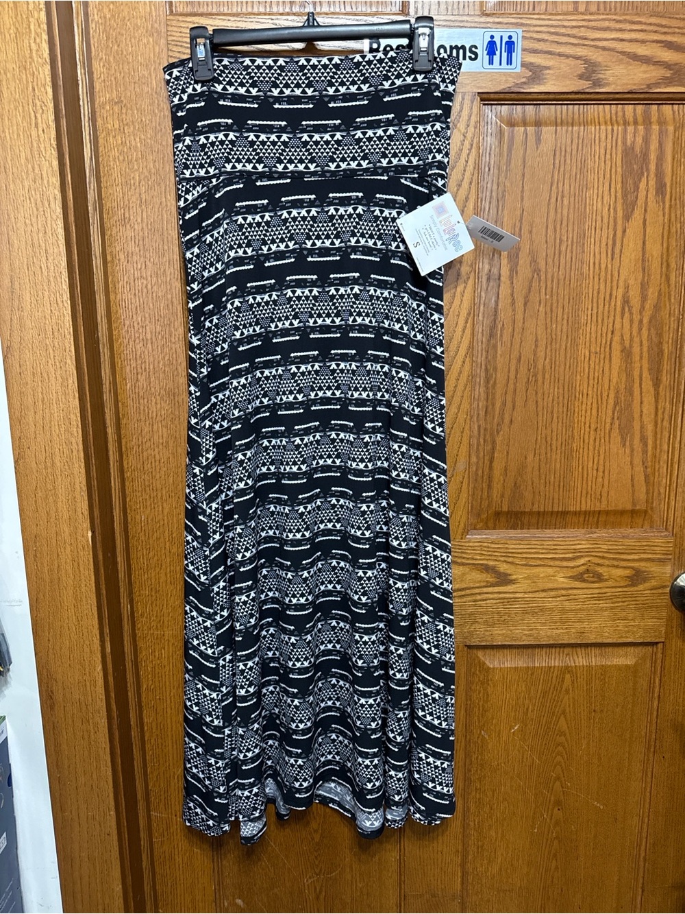 Lula Roe S Black & White Patterned Maxi Dress/Skirt - Womens